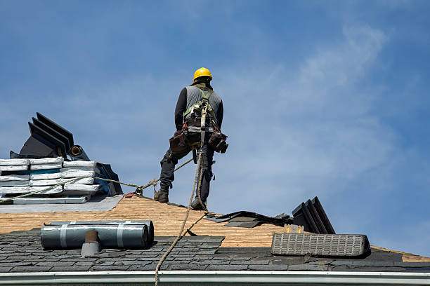 Professional Flat Roof Repair technician working in Walkerville, MI